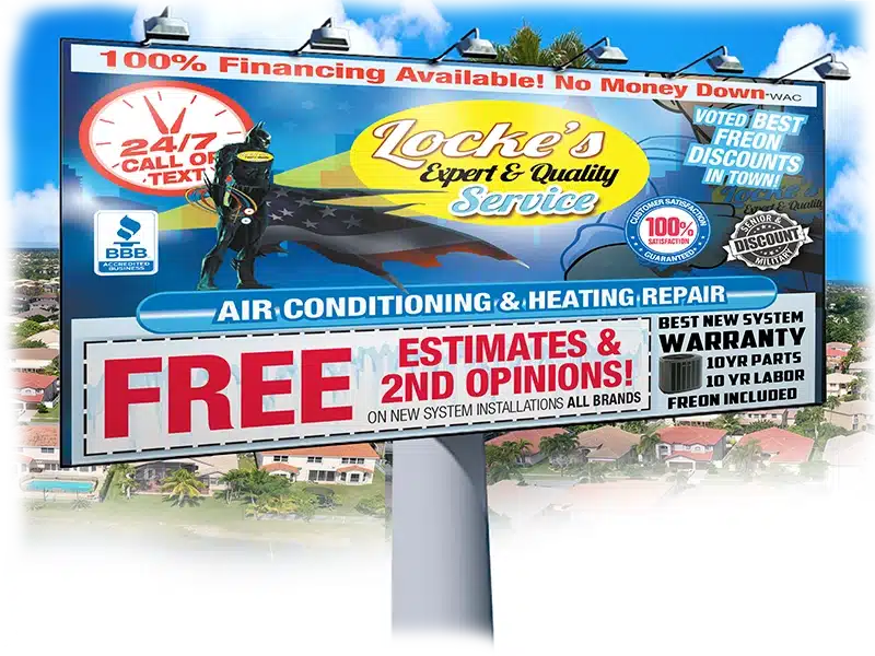 Lockes AC BILLBOARD Air Conditioner Unit System Installation